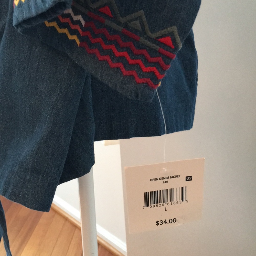 NWT open denim jacket  small ONLY left. - Picture 4 of 6